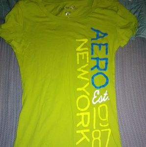 Cute neon green stretch fabric tee